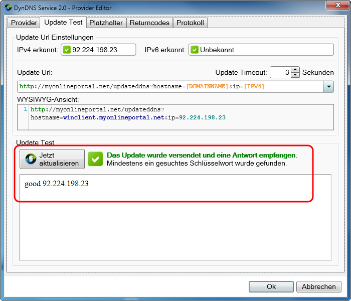 DynDNS Service Update Test 2