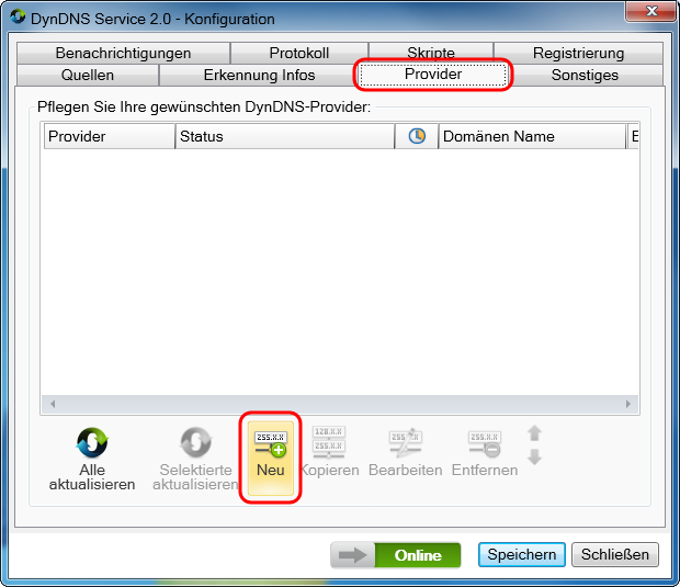 DynDNS Service Neu